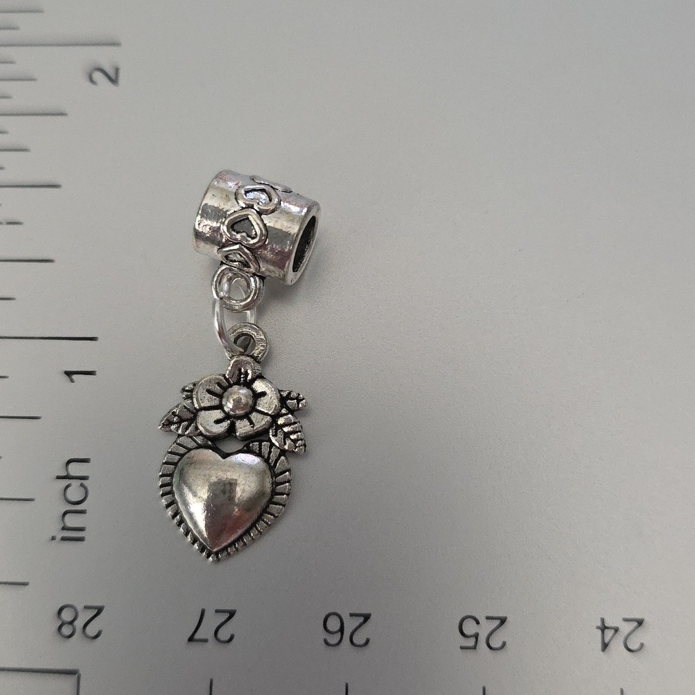HEART  Charm Compatable With Pandora - Picture 3 of 4